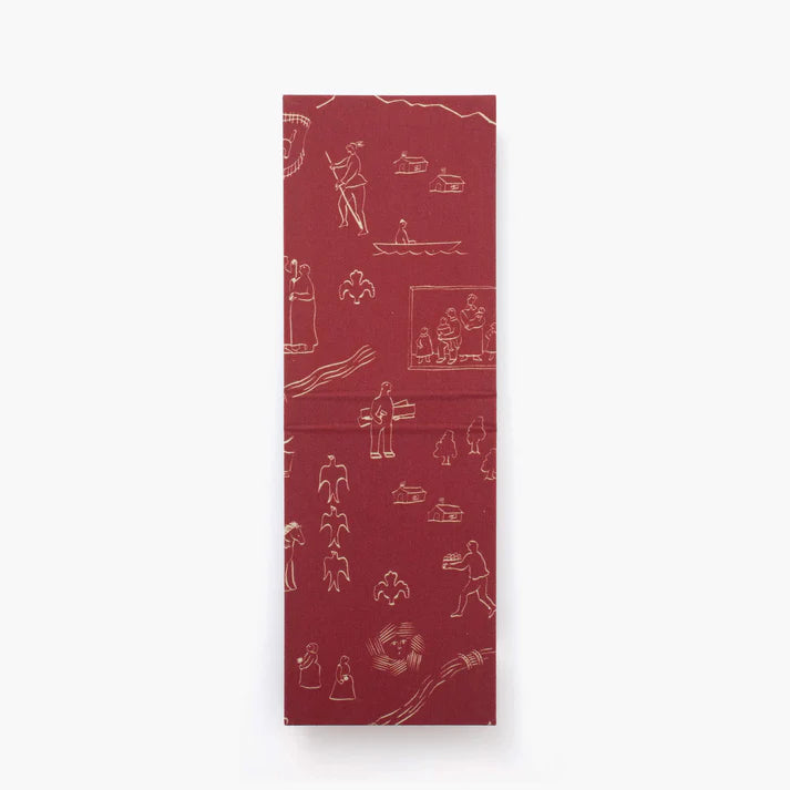 Couverture pour carnet Mini note - History burgundy par Palmehuset