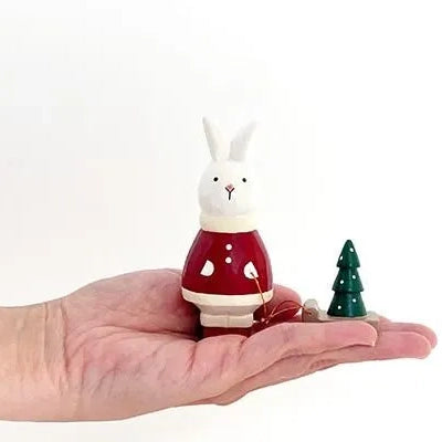 Holzfigur – Weihnachtsmann Hase