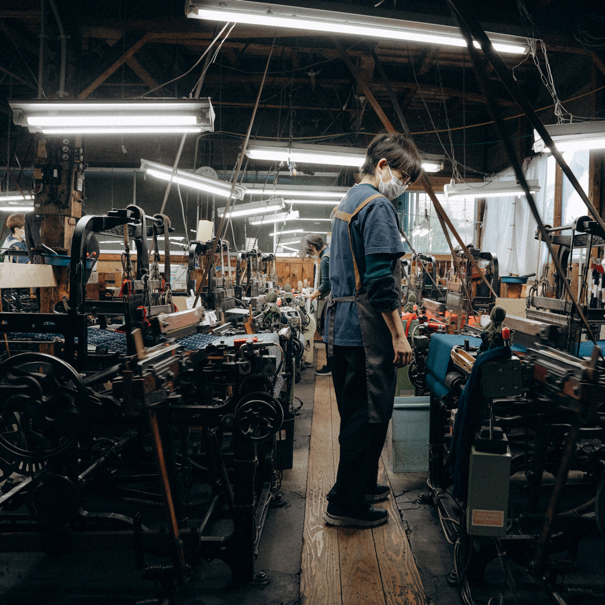 Pouch S Square dot Navy/White