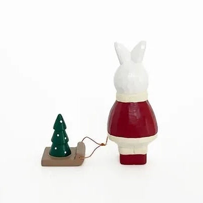 Holzfigur – Weihnachtsmann Hase