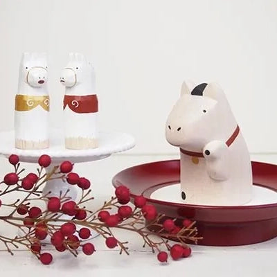 Wooden Figurine – Maneki UMA – Lucky Charm Figurines