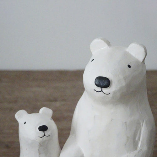 Wooden figurine – Playful polar bear (child)