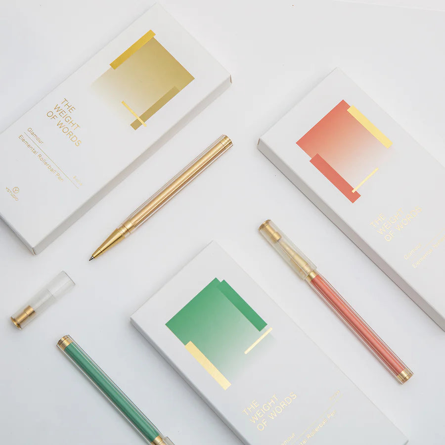 Stylo roller Glamour Evolve – Elemental – Laiton