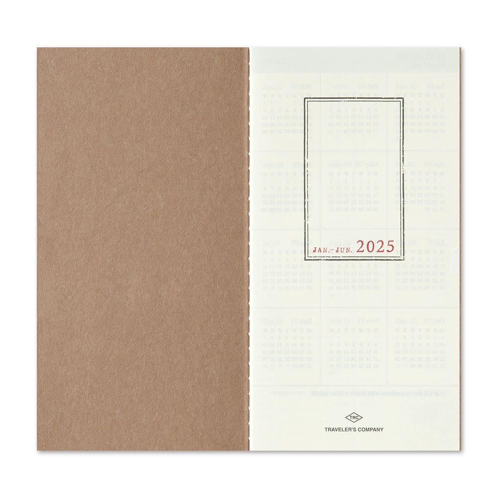 Agenda 2025 Hebdomadaire + Mémo - Taille Standard - TRAVELER’S NOTEBOOK REFILLS