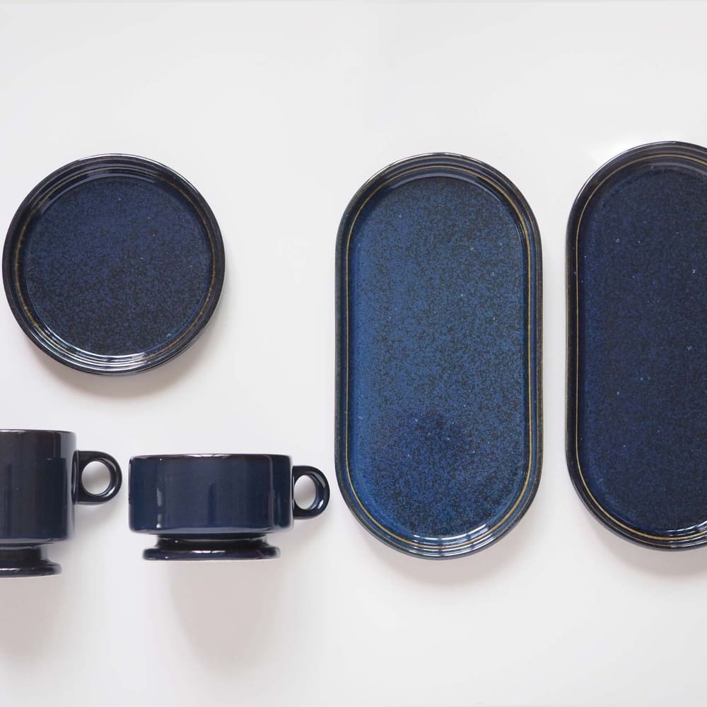 Assiette ovale - Smith - Bleu - VAISSELLE