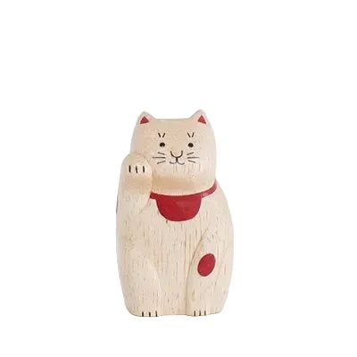 Wooden Figurine – Maneki Neko – ENGIMON mini Collection