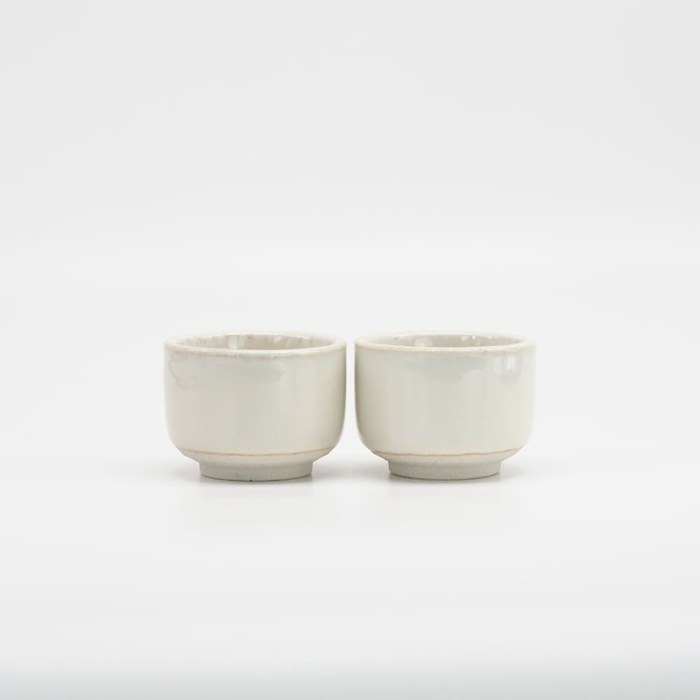 Coffret de 2 verres à Saké - Heuge - Shino - VAISSELLE