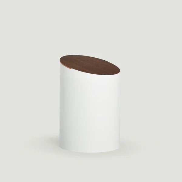 Couvercle en noyer pour corbeille ’SWING BIN’ - S - CORBEILLE À PAPIER