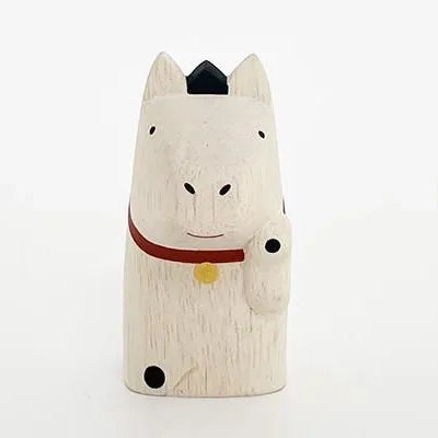 Wooden Figurine – Maneki UMA – Lucky Charm Figurines