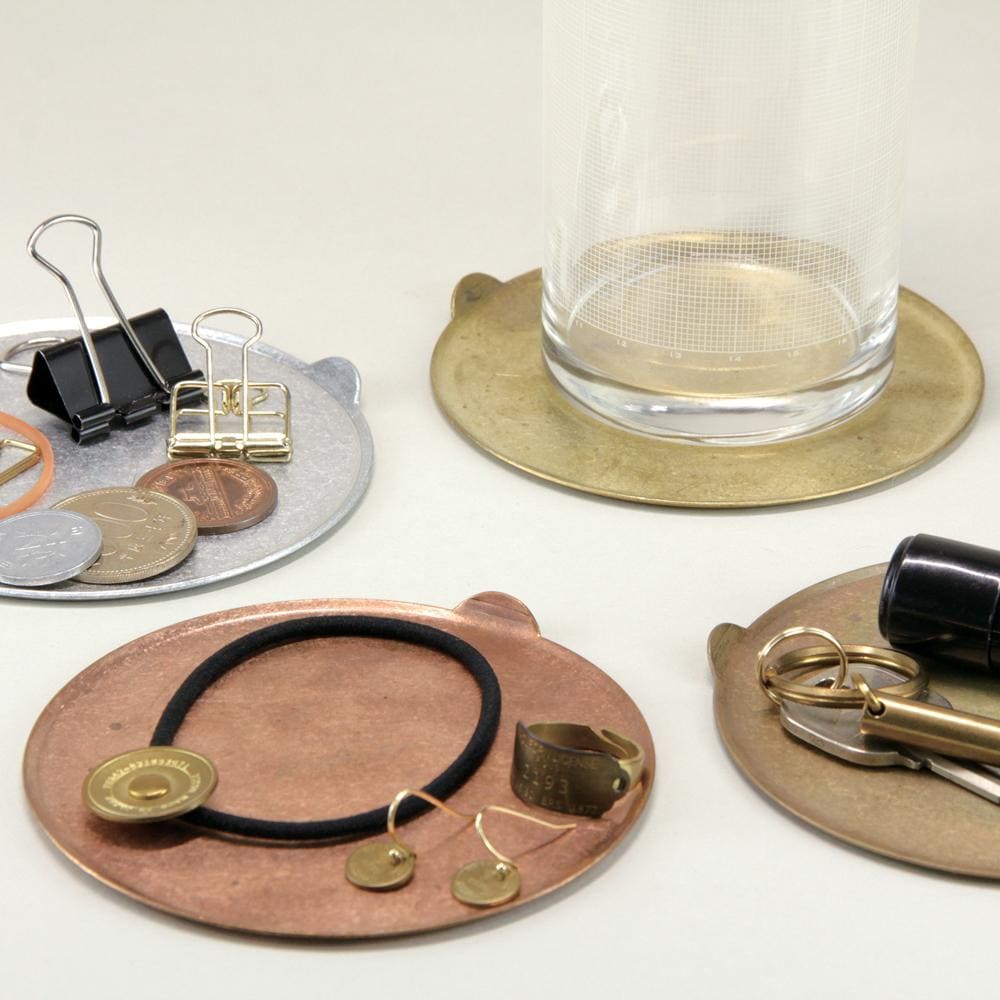 Dessous de verre avec grip - Laiton massif - PLATE