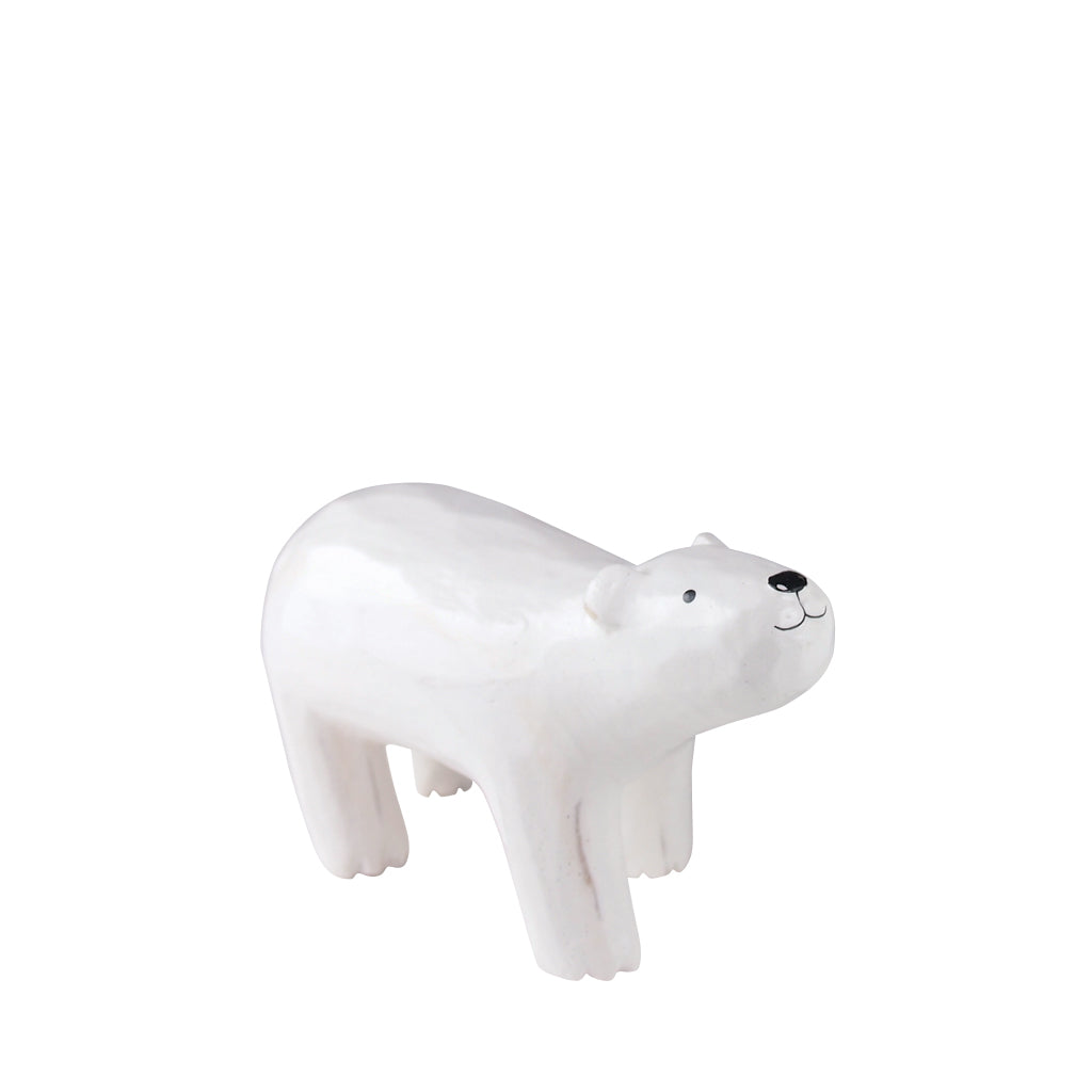 Wooden figurine – Polar bear on a walk (child)