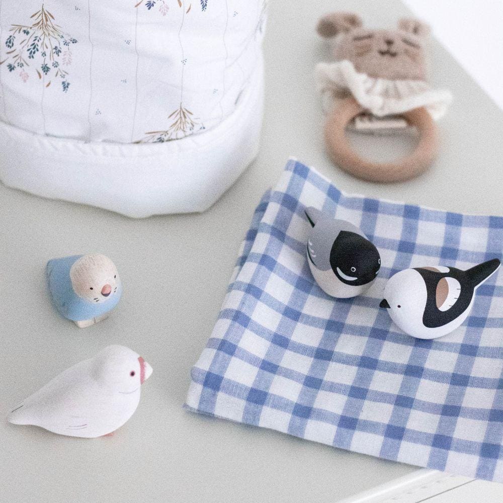 Figurine en bois - Mésange à longue queue