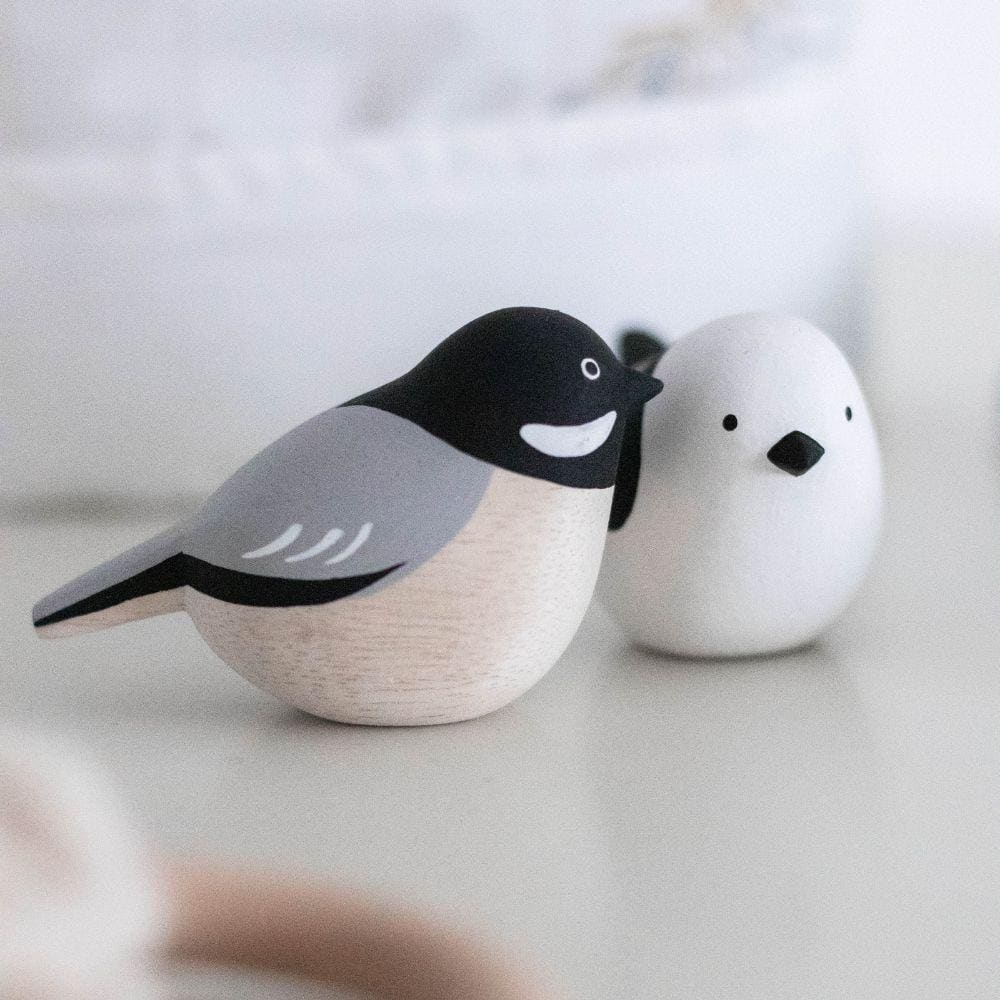 Figurine en bois - Mésange à tête noire