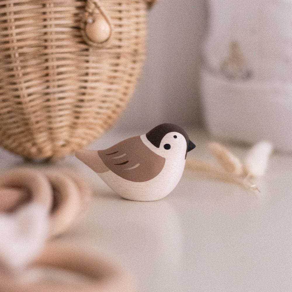 Figurine en bois - Moineau