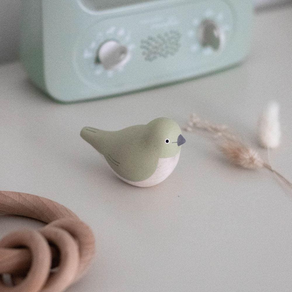 Figurine en bois - Oiseau aux yeux blancs du Japon