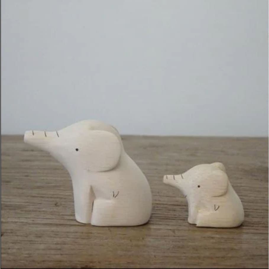 Figurine en bois Oyako - Eléphanteau - Wodden Animal