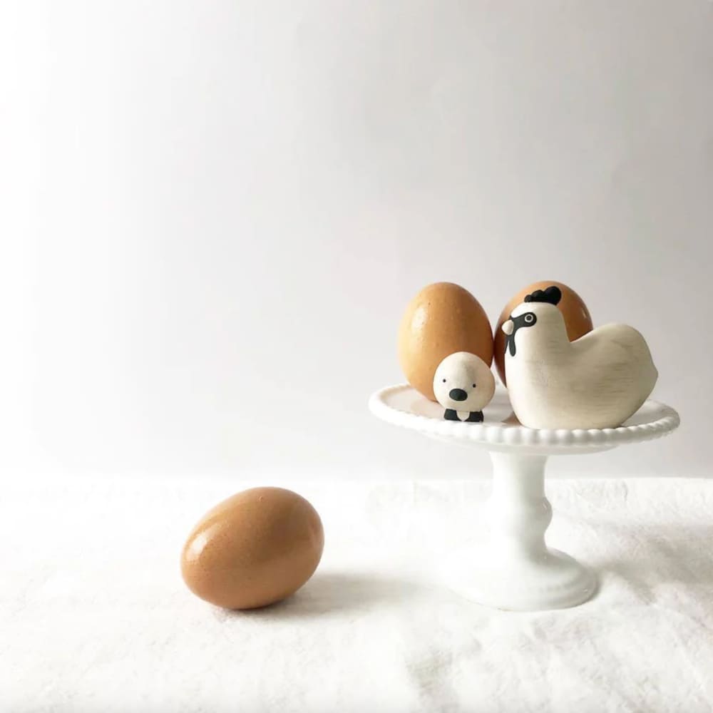 Figurine en bois Oyako - Poule/Poulet - Wodden Animal