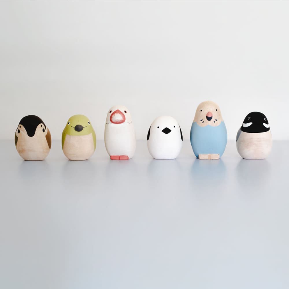 Figurine en bois - Perruche ondulée - FIGURINES EN BOIS