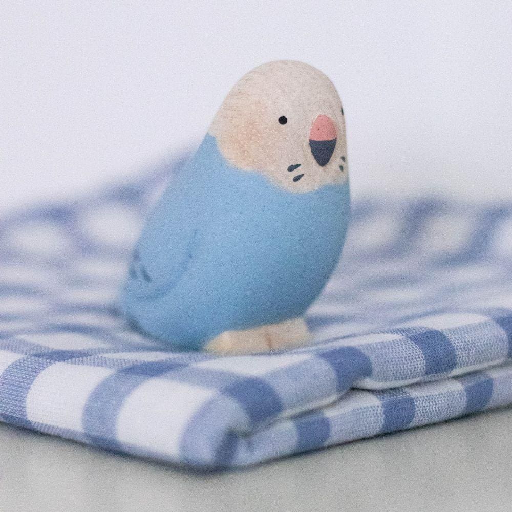 Figurine en bois - Perruche ondulée