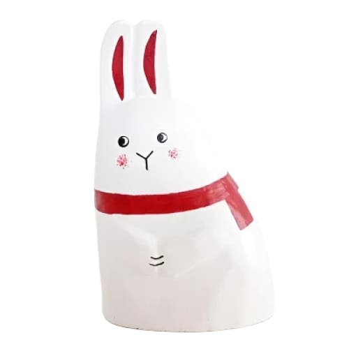 Figurine en bois série de Noël ’se blottir’ - Lapin - FIGURINES EN BOIS