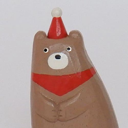 Figurine en bois série de Noël ’se blottir’ - Ours - FIGURINES EN BOIS