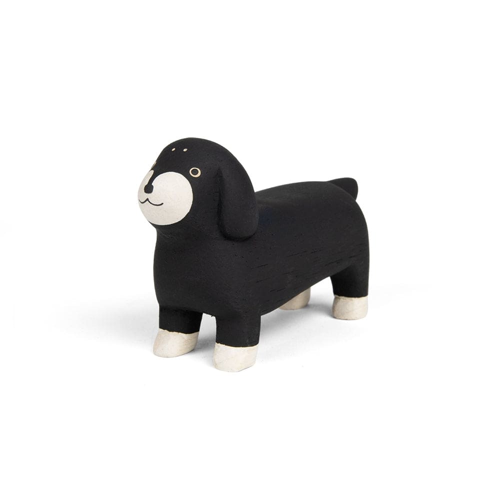 Figurine en bois - Teckel noir - FIGURINES EN BOIS