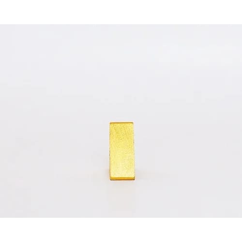 Figurine en Bois triangulaire - Père Noël - Doré - FIGURINES EN BOIS