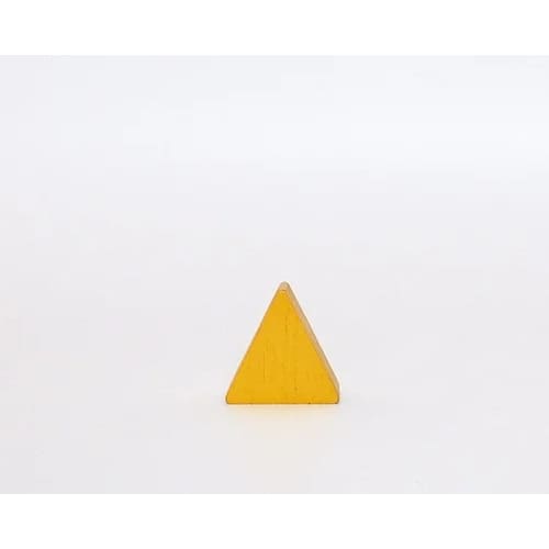 Figurine en Bois triangulaire - Père Noël - Doré - FIGURINES EN BOIS