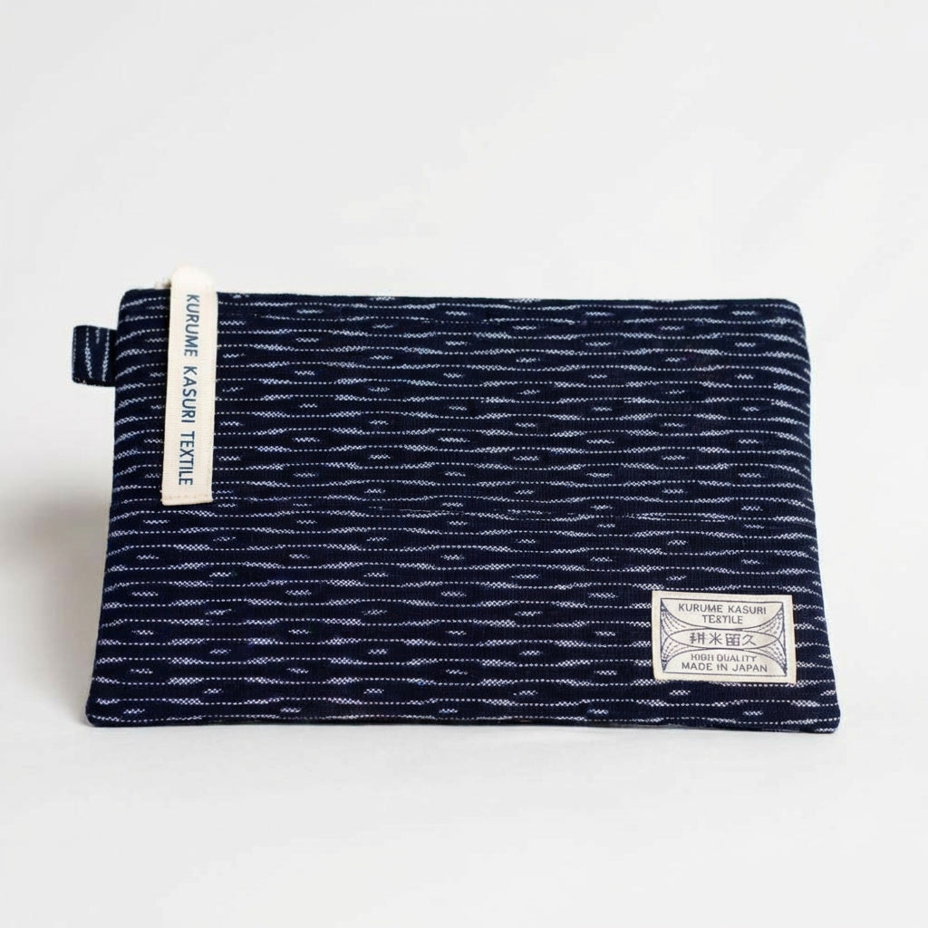 Pouch M Rippling wave Navy/White