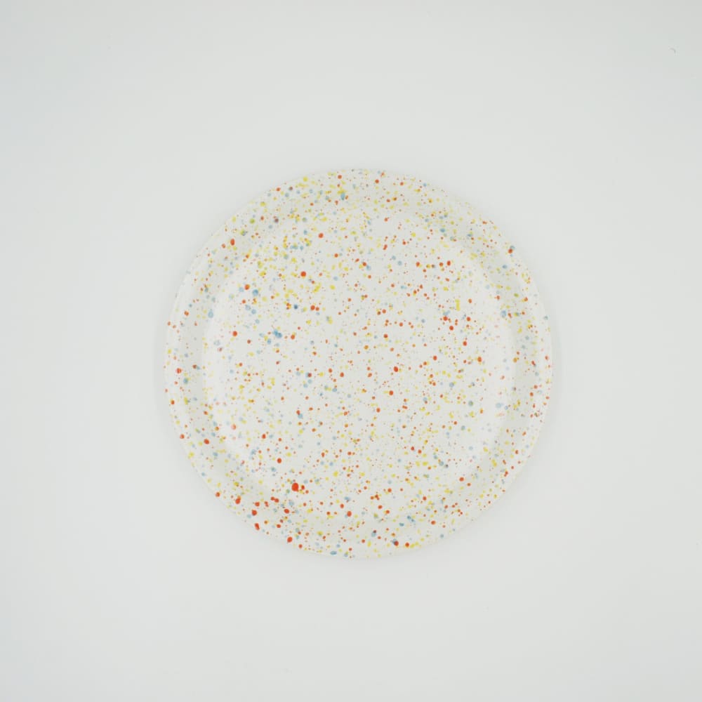 Grande assiette - Splash - Blanc & Orange - VAISSELLE