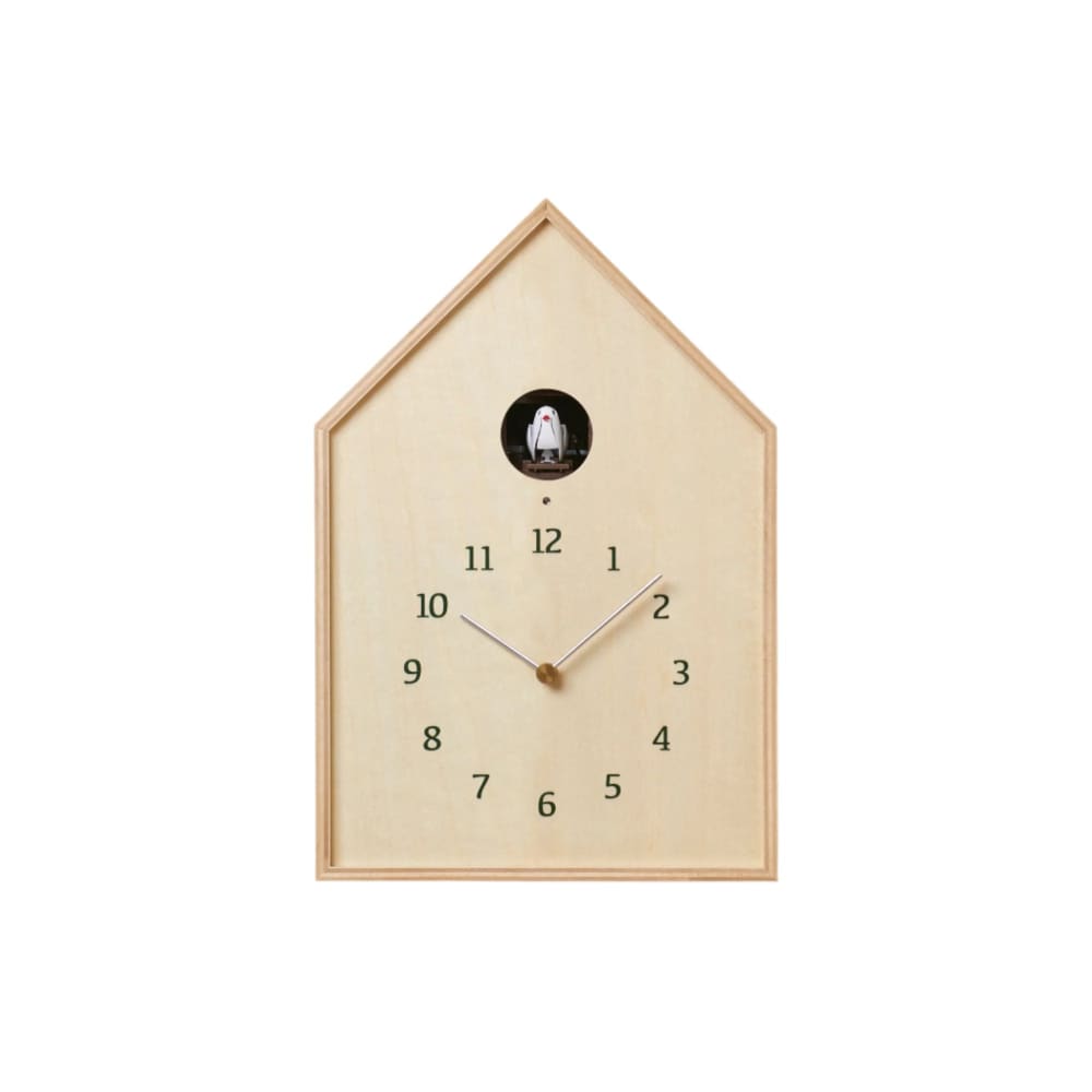 Horloge murale - Birdhouse - Bois naturel - HORLOGE MURALE