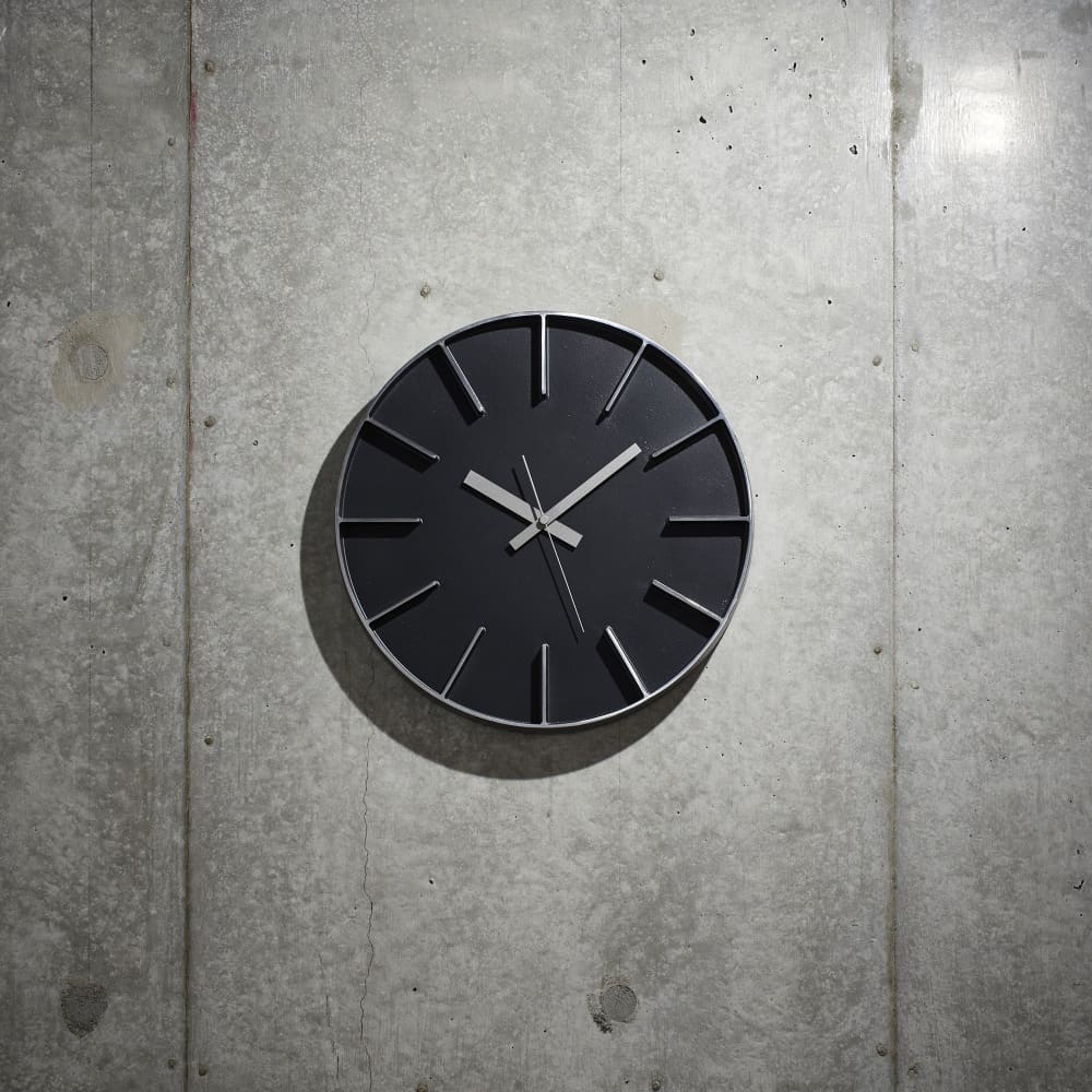Horloge murale - Edge Aluminium - Noir - HORLOGE MURALE
