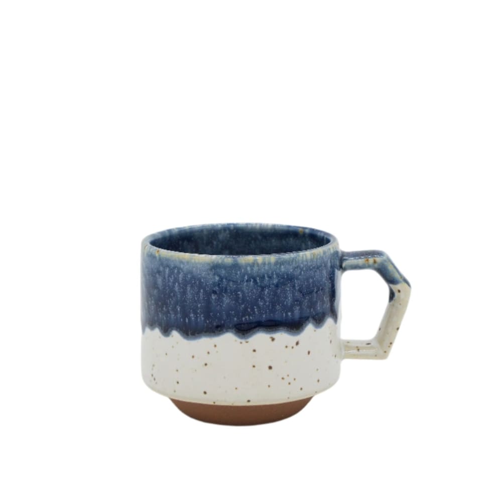 Mug empilable - Drop - Blanc & Navy - VAISSELLE