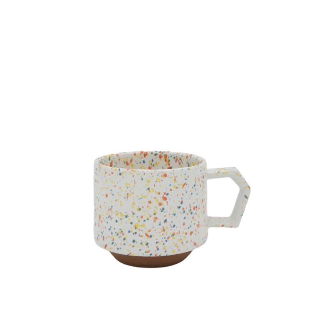 Mug empilable - Splash - Blanc & Orange - VAISSELLE