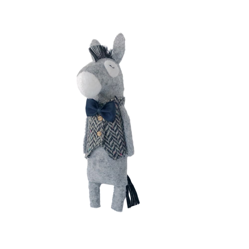 Peluche - Âne gris avec veston - PELUCHES