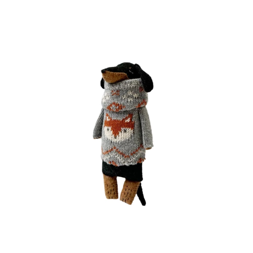 Peluche - Chien avec pull renard - PELUCHES