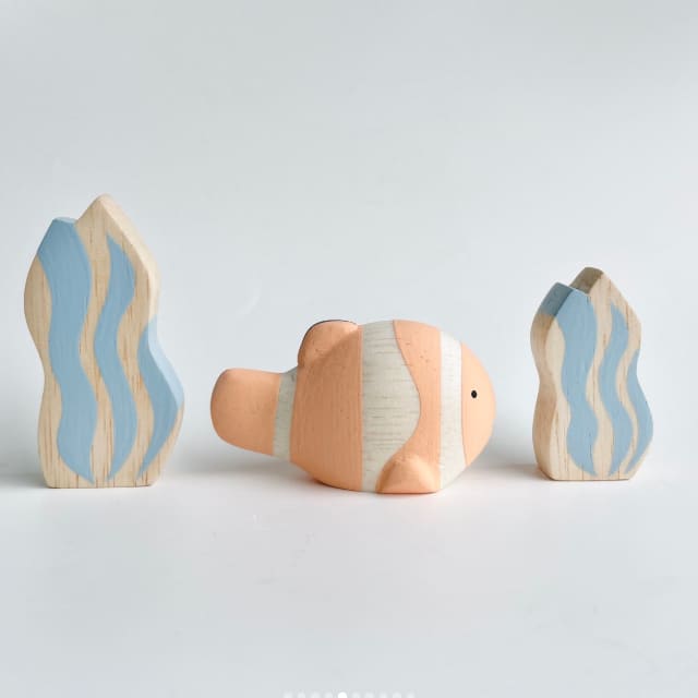 Poisson Clown en Bois - Wooden Animal