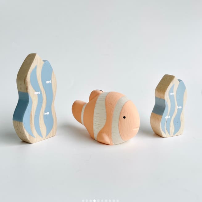 Poisson Clown en Bois - Wooden Animal