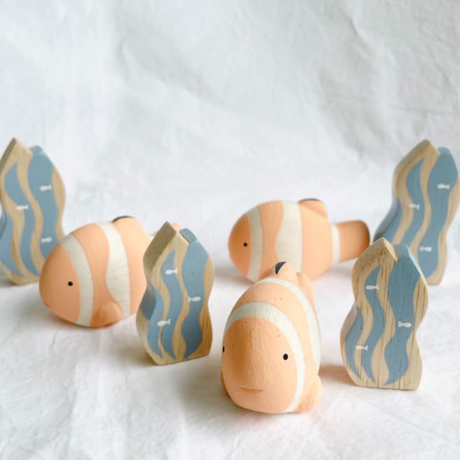 Poisson Clown en Bois - Wooden Animal