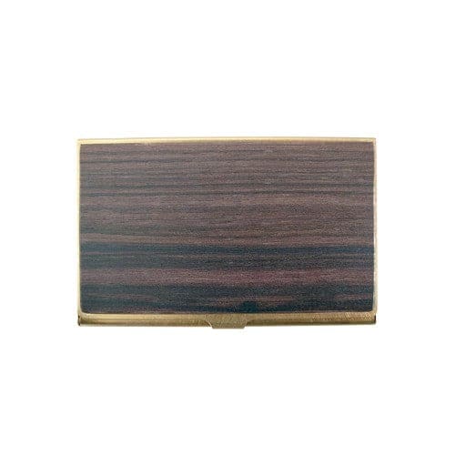 Porte Cartes de Visite - Laiton massif et bois avec boîte en bois de Granadillo - CARDCASE