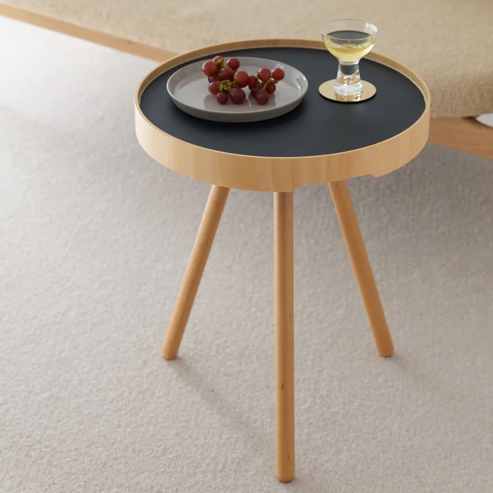 Table basse avec plateau ’BY TRAY TABLE’ - Noir - MEUBLES