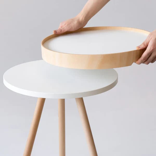 Table basse avec plateau ’BY TRAY TABLE’ - Noir - MEUBLES