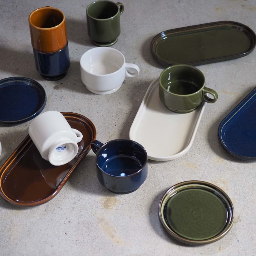 Tasse à pied empilable - Smith - Bleu - VAISSELLE
