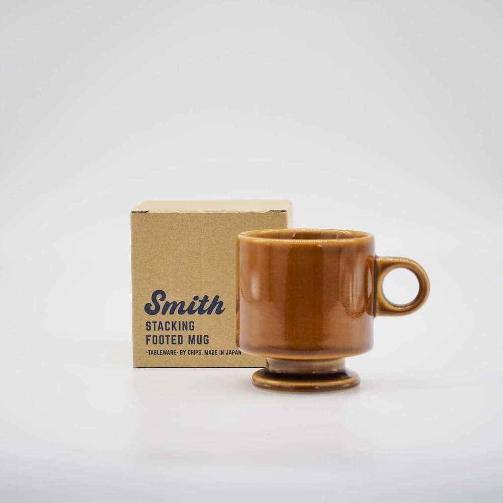 Tasse à pied empilable - Smith - Brun - VAISSELLE