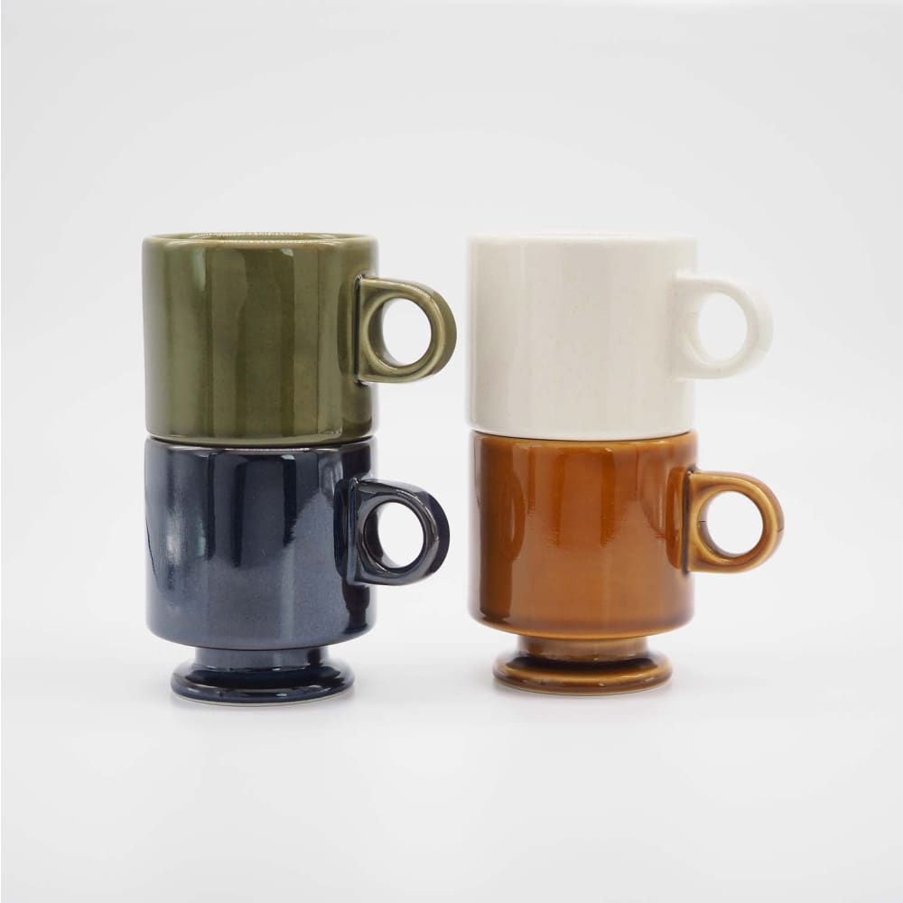Tasse à pied empilable - Smith - Brun - VAISSELLE