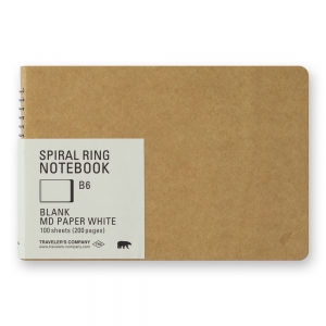 B6 SPIRAL RING NOTEBOOK - MD Blanc