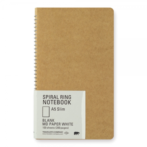 A5 SPIRAL RING NOTEBOOK - MD Blanc