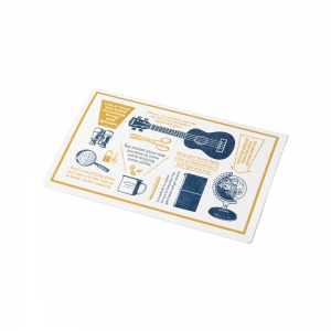 Carte Letterpress - Bleu