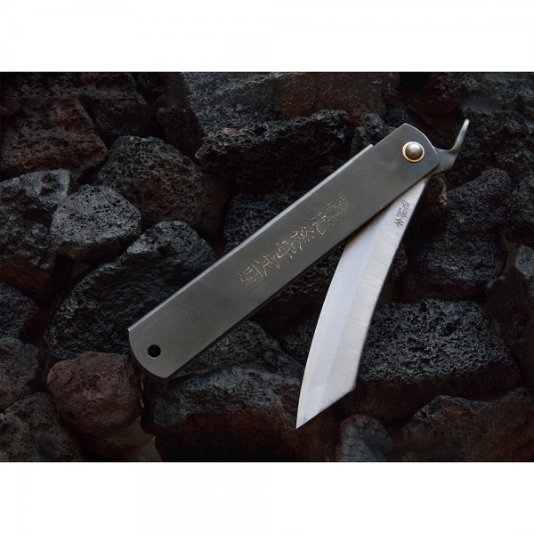 Couteau pliant "Higonokami" - XL - Acier noir - Nagao Kanekoma Factory Co