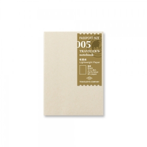 Traveler's Notebook 005 - carnet papier fin ( passeport ) - Traveler's Company